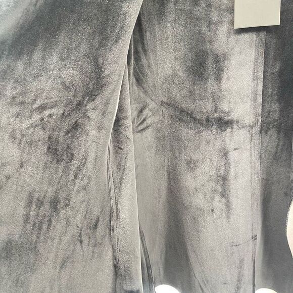 RAIN Women’s Grey Black Faux Suede Waterfall Drape Open Front Jacket Size Small - Picture 12 of 16